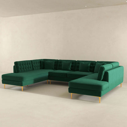 Brooke Velvet U Shape Corner Sofa - CSC00300102