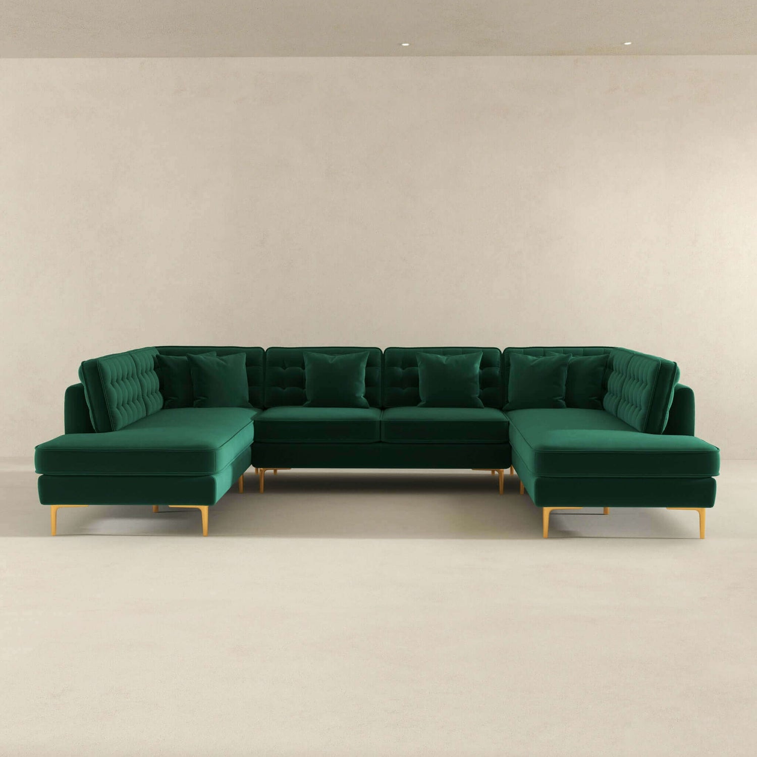 Brooke Velvet U Shape Corner Sofa - CSC00300102