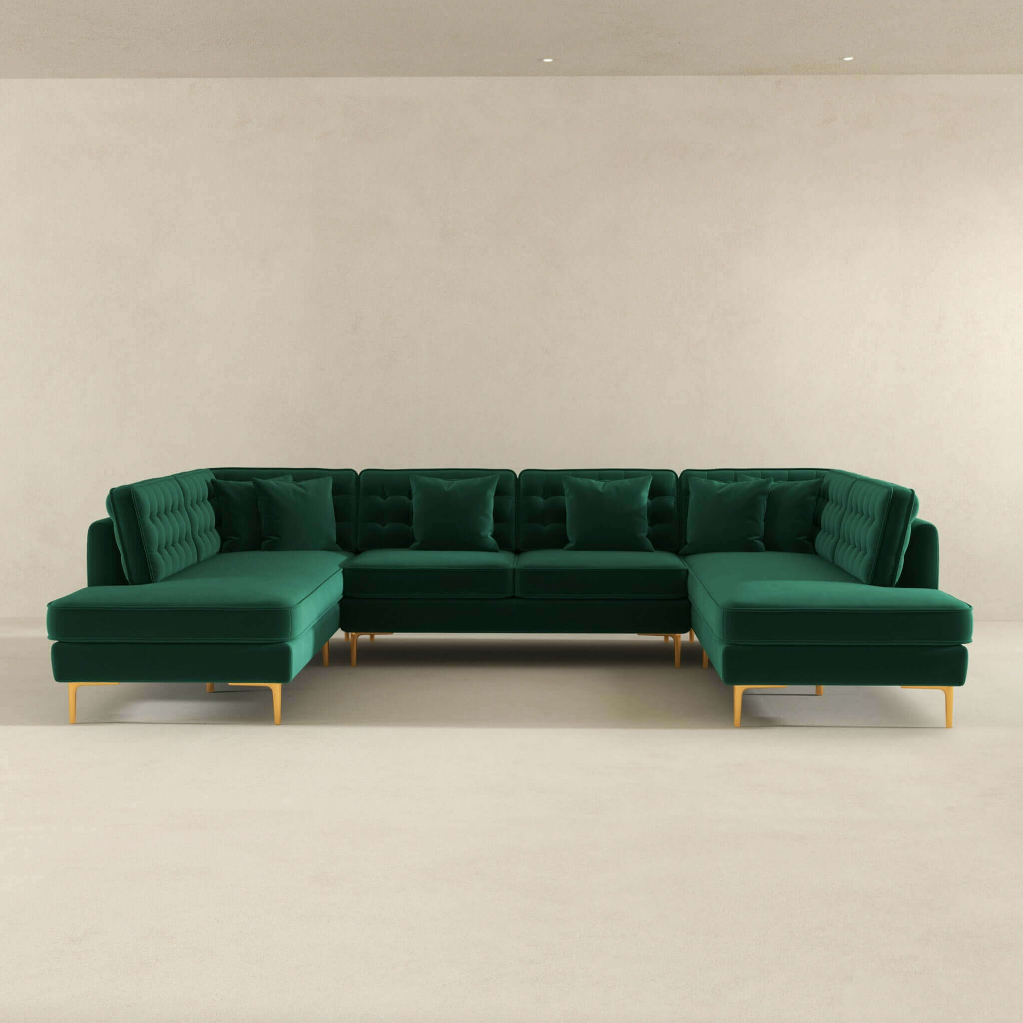 Brooke Velvet U Shape Corner Sofa - CSC00300102