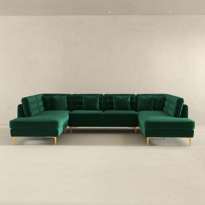 Brooke Velvet U Shape Corner Sofa - CSC00300102