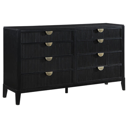 Brookmead 4-piece Upholstered Queen Bedroom Set Black - 224710Q-S4