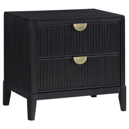 Brookmead 5-piece Upholstered Cal King Bedroom Set Black - 224710KW-S5