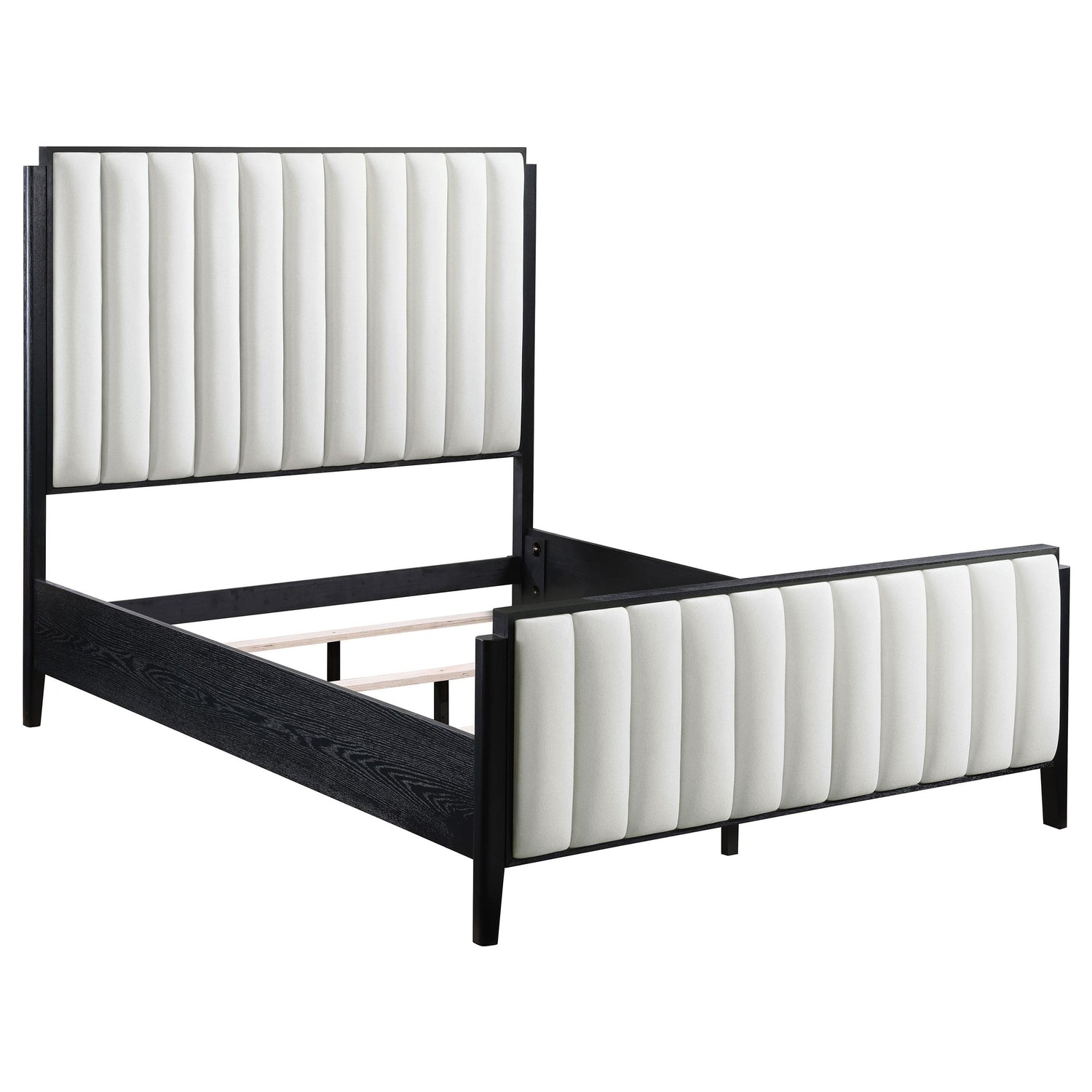 Brookmead 60-inch Upholstered California King Bed Black - 224710KW