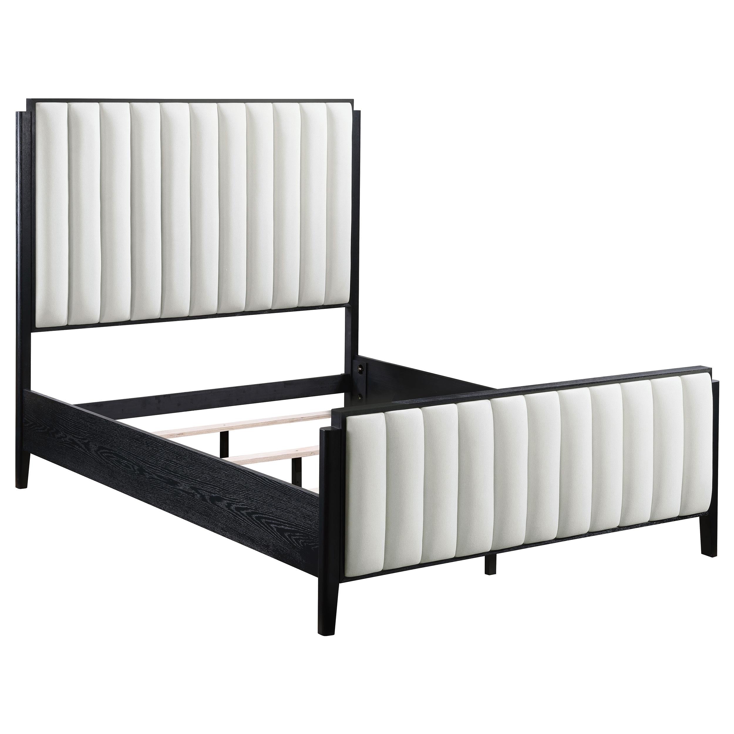 Brookmead 60-inch Upholstered Eastern King Bed Black - 224710KE