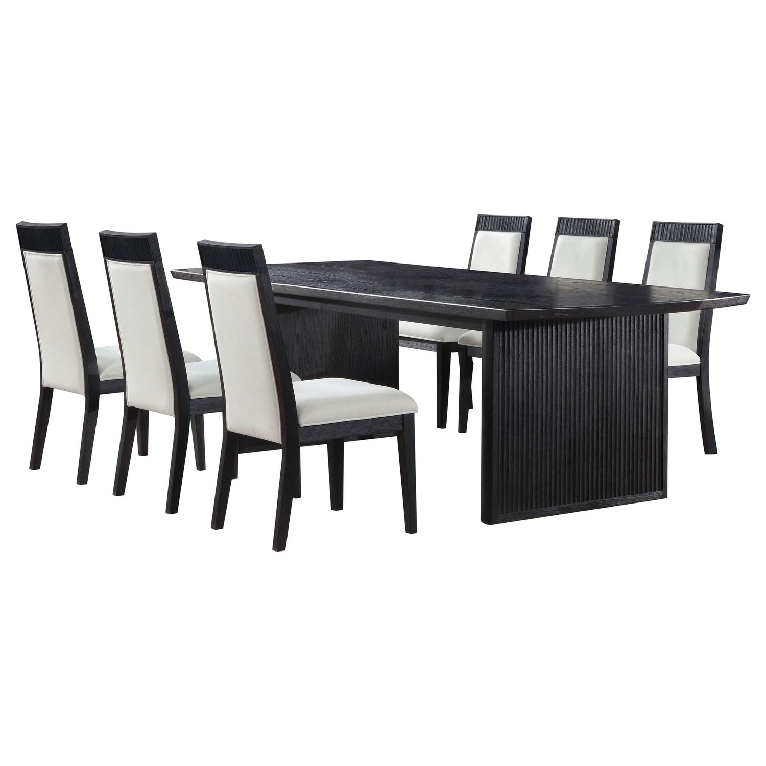 Brookmead 7-piece Extension Leaf Dining Table Set Black - 108231-S7A