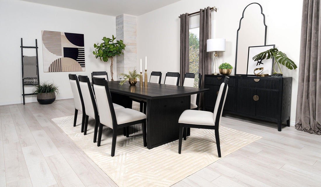 Brookmead 9-piece Extension Leaf Dining Table Set Black - 108231-S9