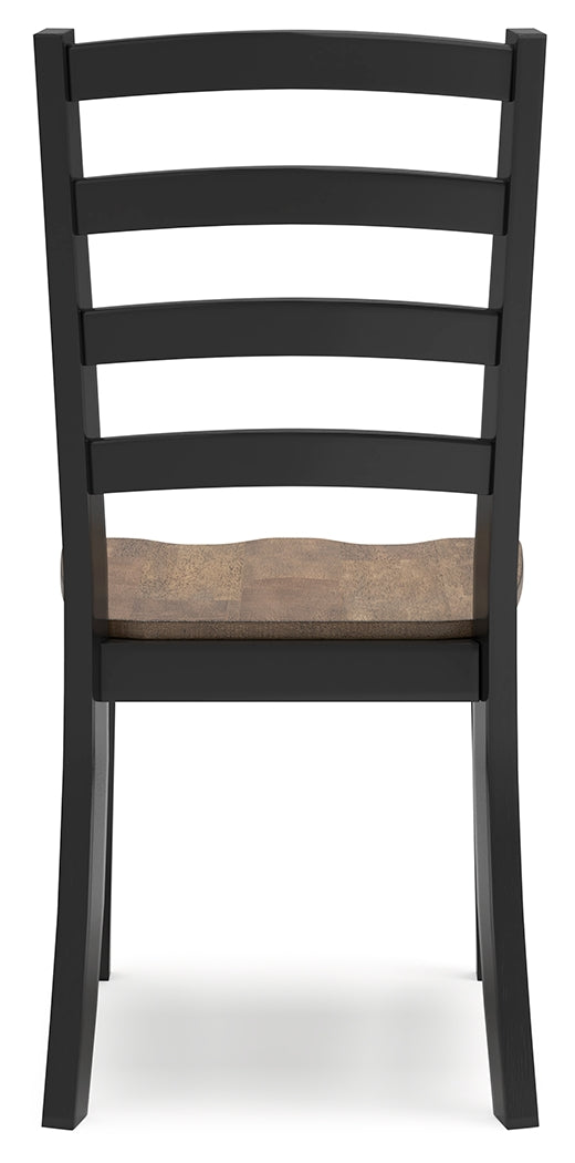 Wildenauer Brown/Black Dining Table and 4 Chairs from Ashley - Luna Furniture