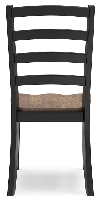 Wildenauer Brown/Black Dining Table and 4 Chairs from Ashley - Luna Furniture
