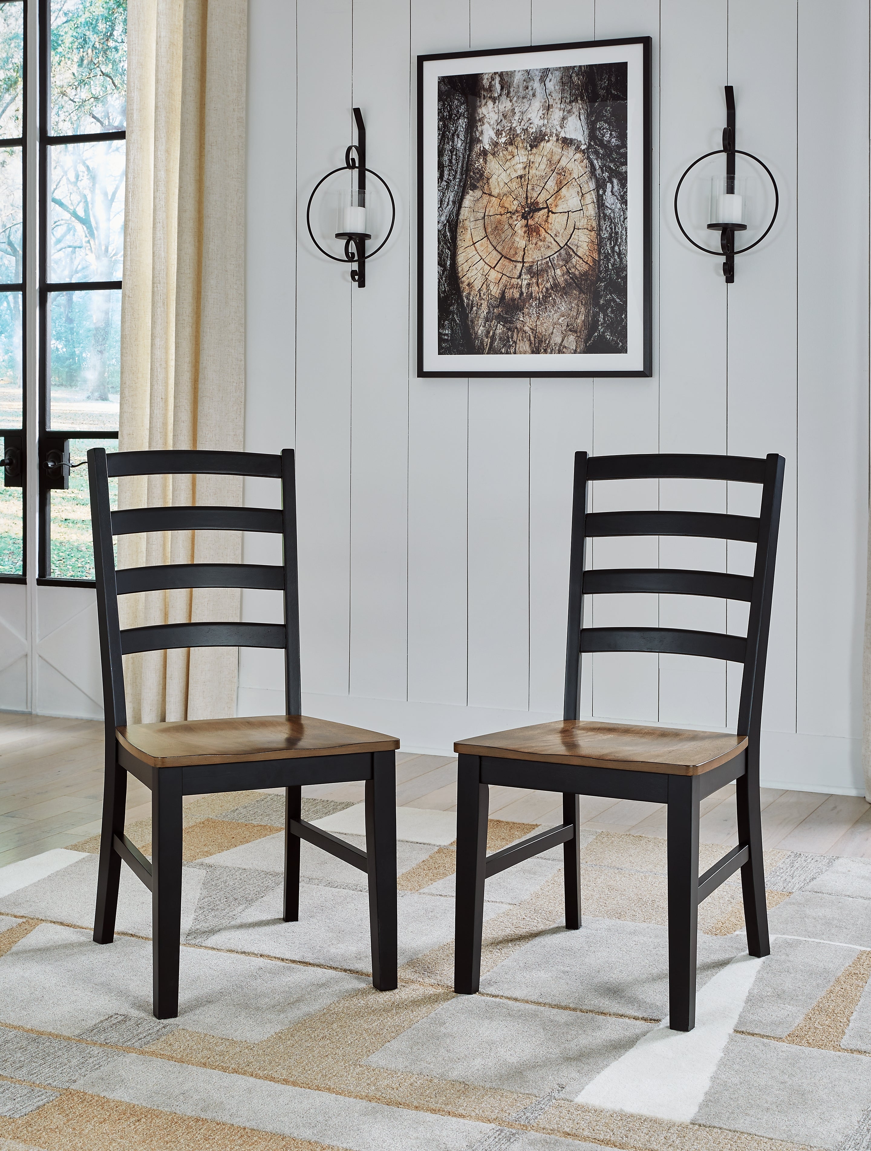 Wildenauer Brown/Black Dining Table and 4 Chairs from Ashley - Luna Furniture