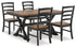 Wildenauer Brown/Black Dining Table and 4 Chairs from Ashley - Luna Furniture
