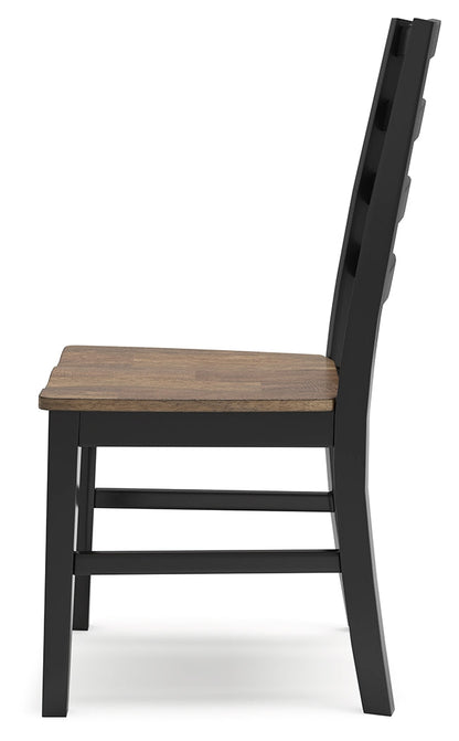 Wildenauer Brown/Black Dining Table and 6 Chairs from Ashley - Luna Furniture
