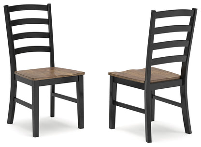 Wildenauer Brown/Black Dining Table and 6 Chairs from Ashley - Luna Furniture