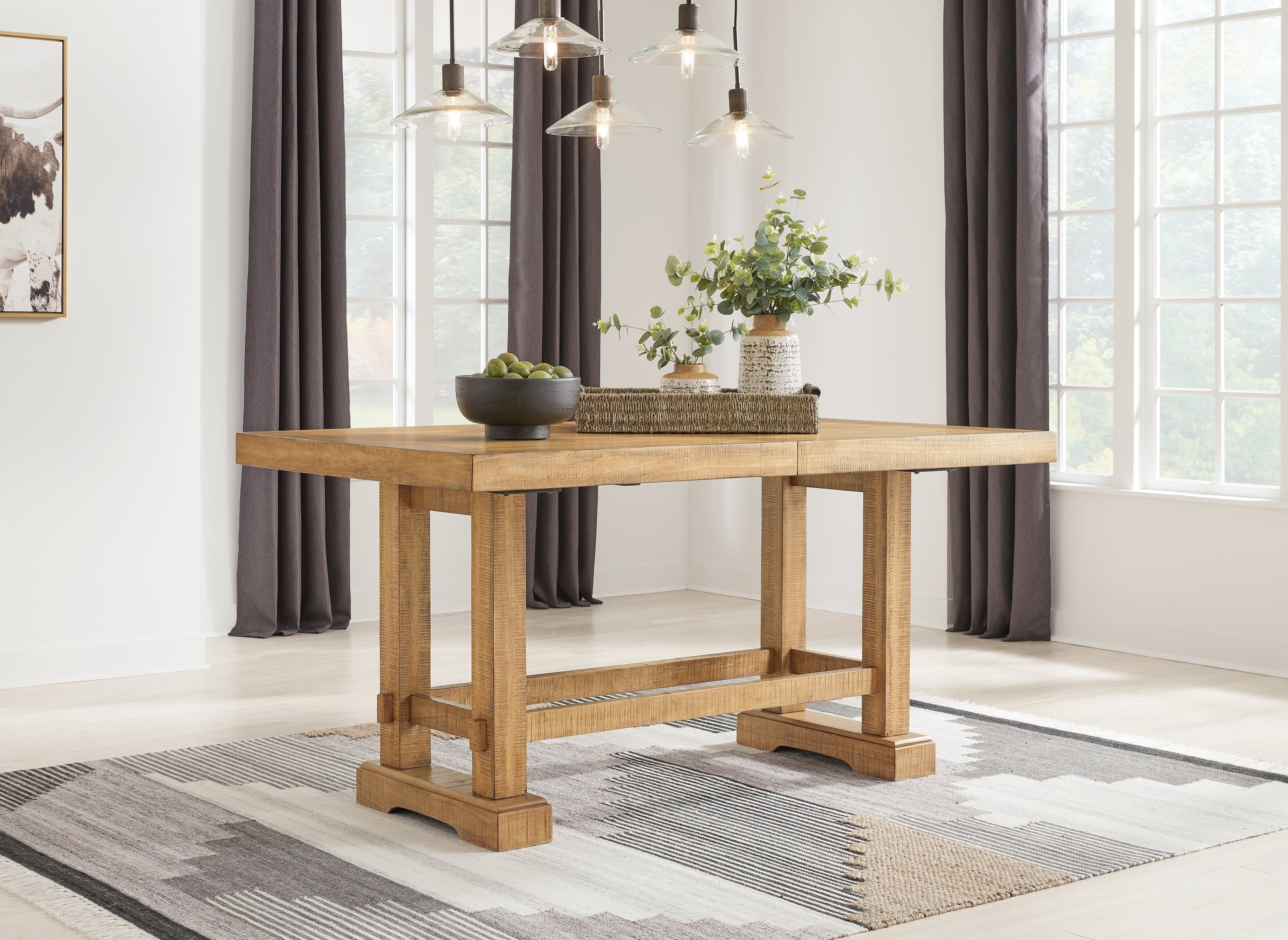 Havonplane Counter Height Dining Table and 8 Barstools in Brown from Ashley - Luna Furniture