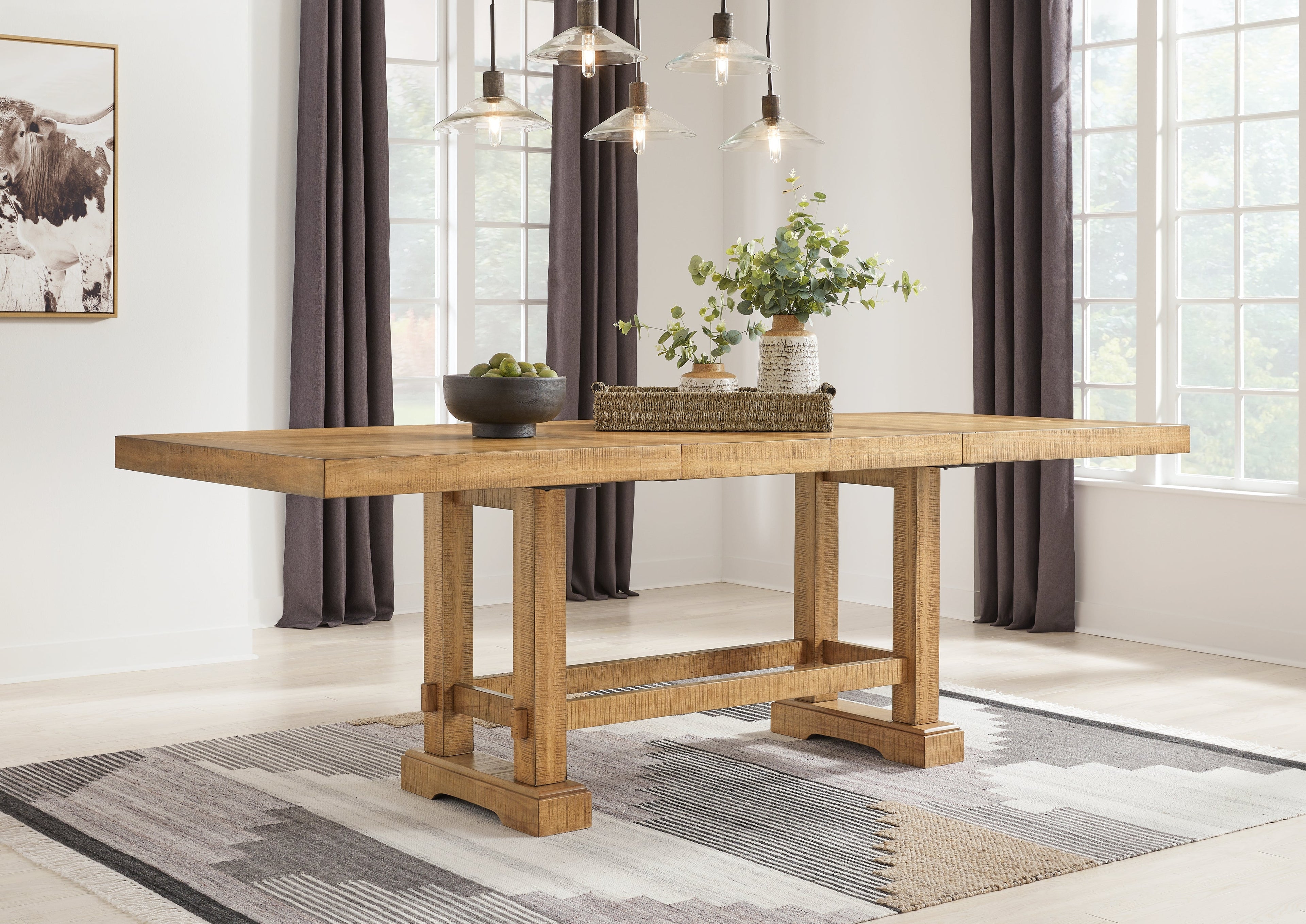 Havonplane Counter Height Dining Table and 8 Barstools in Brown from Ashley - Luna Furniture