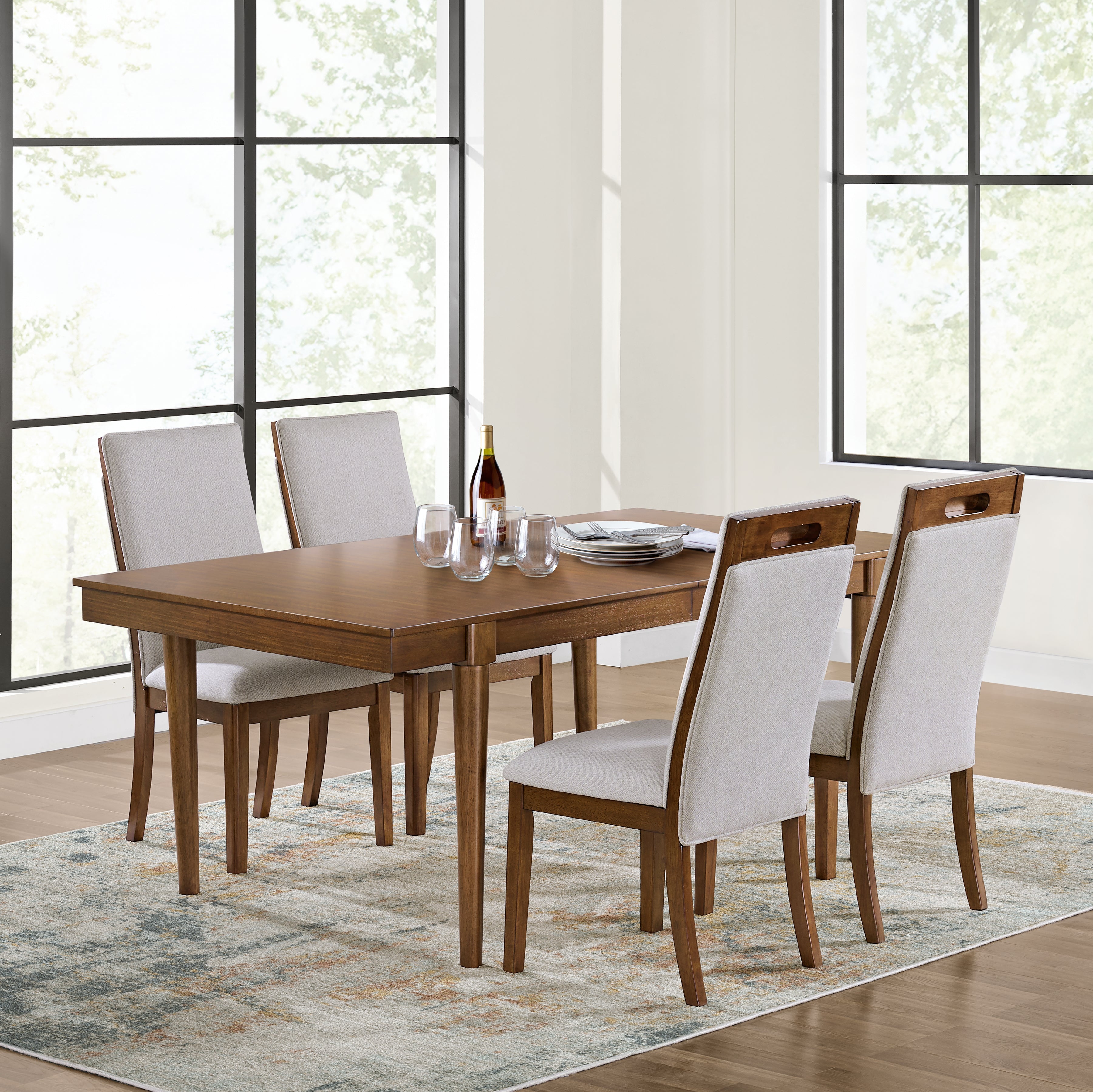Brown Lyncott Dining Table and 4 Chairs - PKG020701