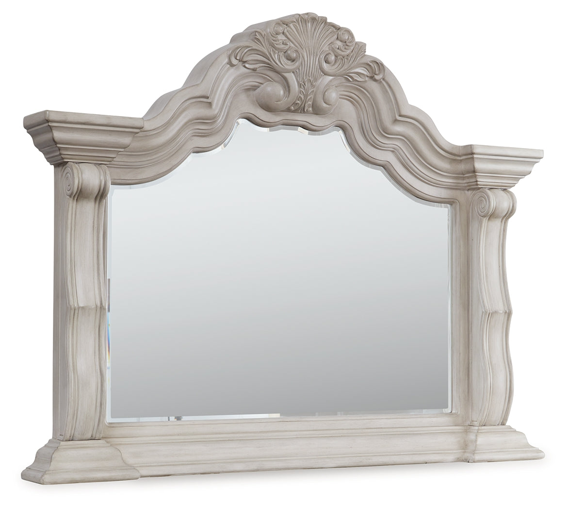 Bruchandi Antique White Bedroom Mirror - PCB948-36