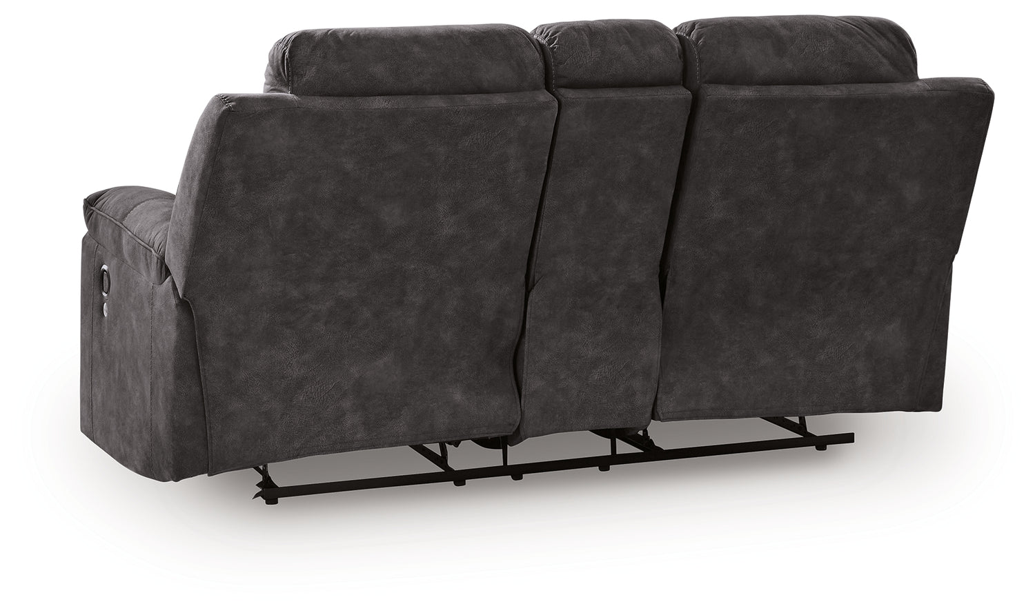 Brysonview Charcoal Reclining Loveseat with Console - 6360594