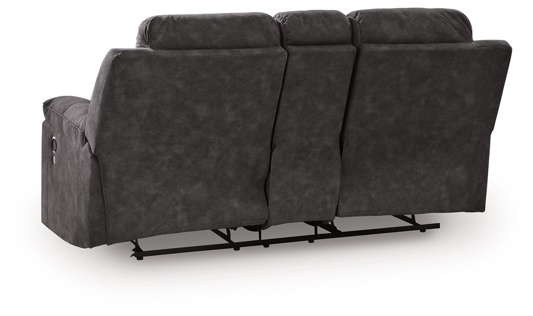 Brysonview Charcoal Reclining Loveseat with Console - 6360594