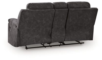Brysonview Charcoal Reclining Loveseat with Console - 6360594