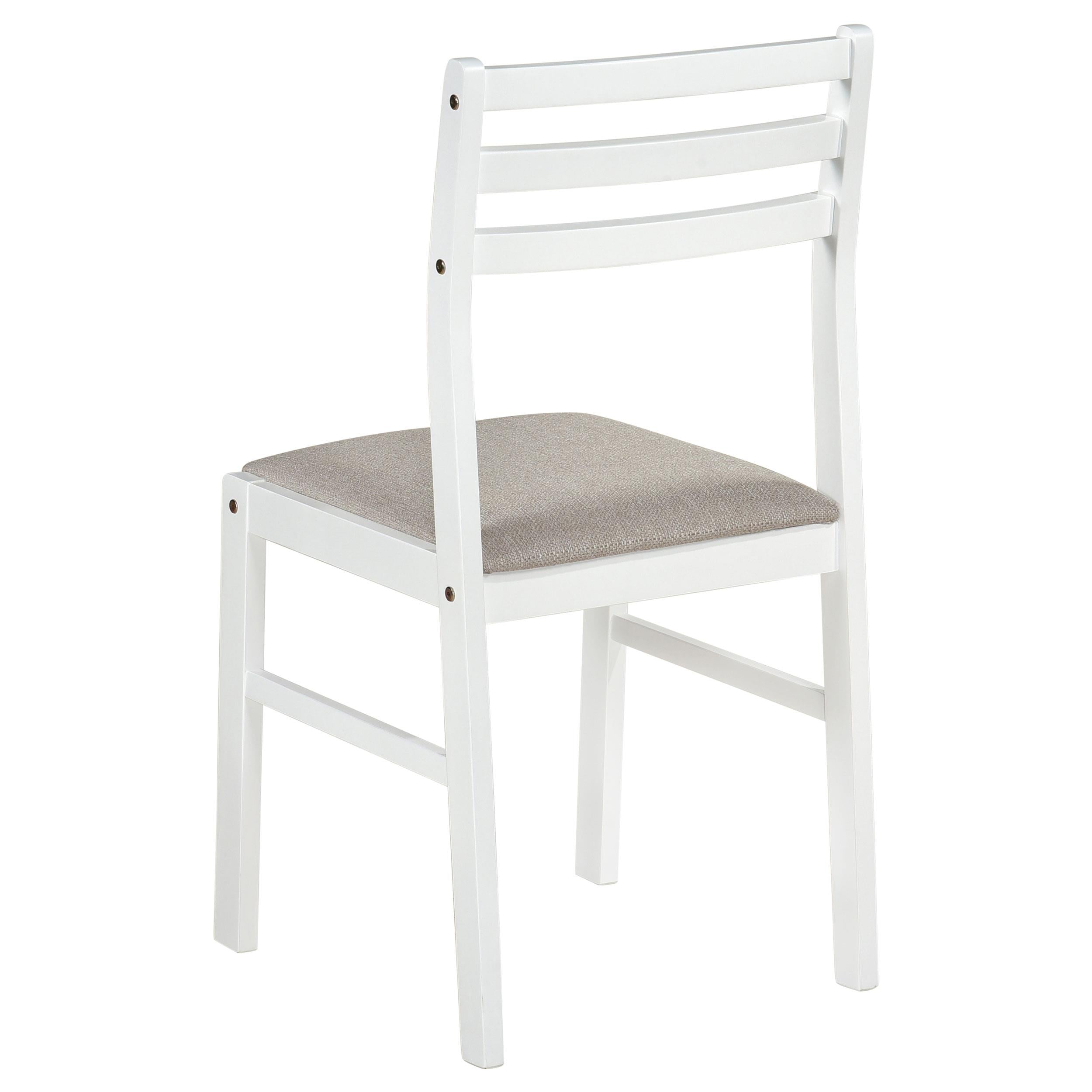 Bucknell 3-piece Round Drop Leaf Dining Table Set White - 130005WHT