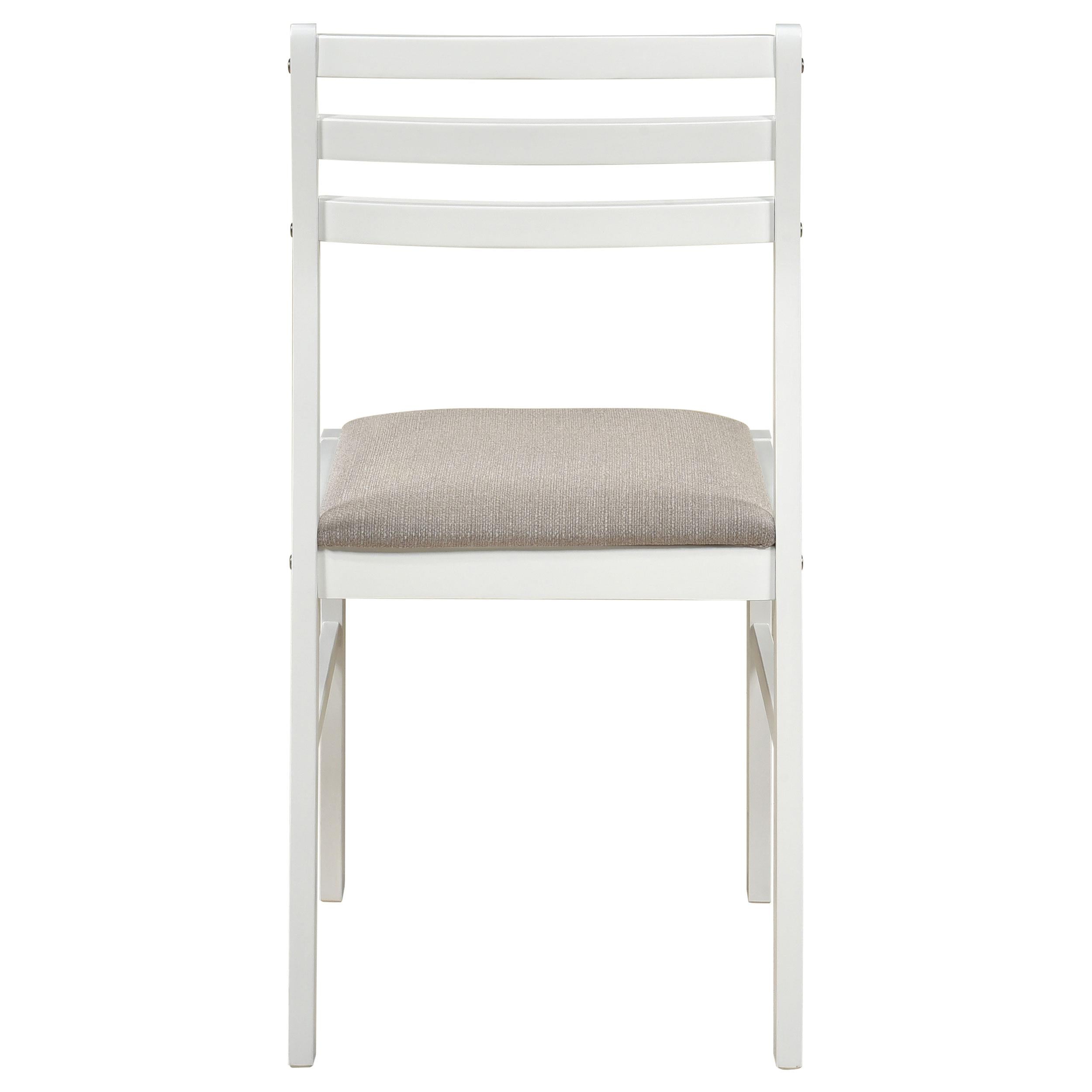 Bucknell 3-piece Round Drop Leaf Dining Table Set White - 130005WHT