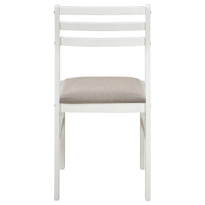 Bucknell 3-piece Round Drop Leaf Dining Table Set White - 130005WHT