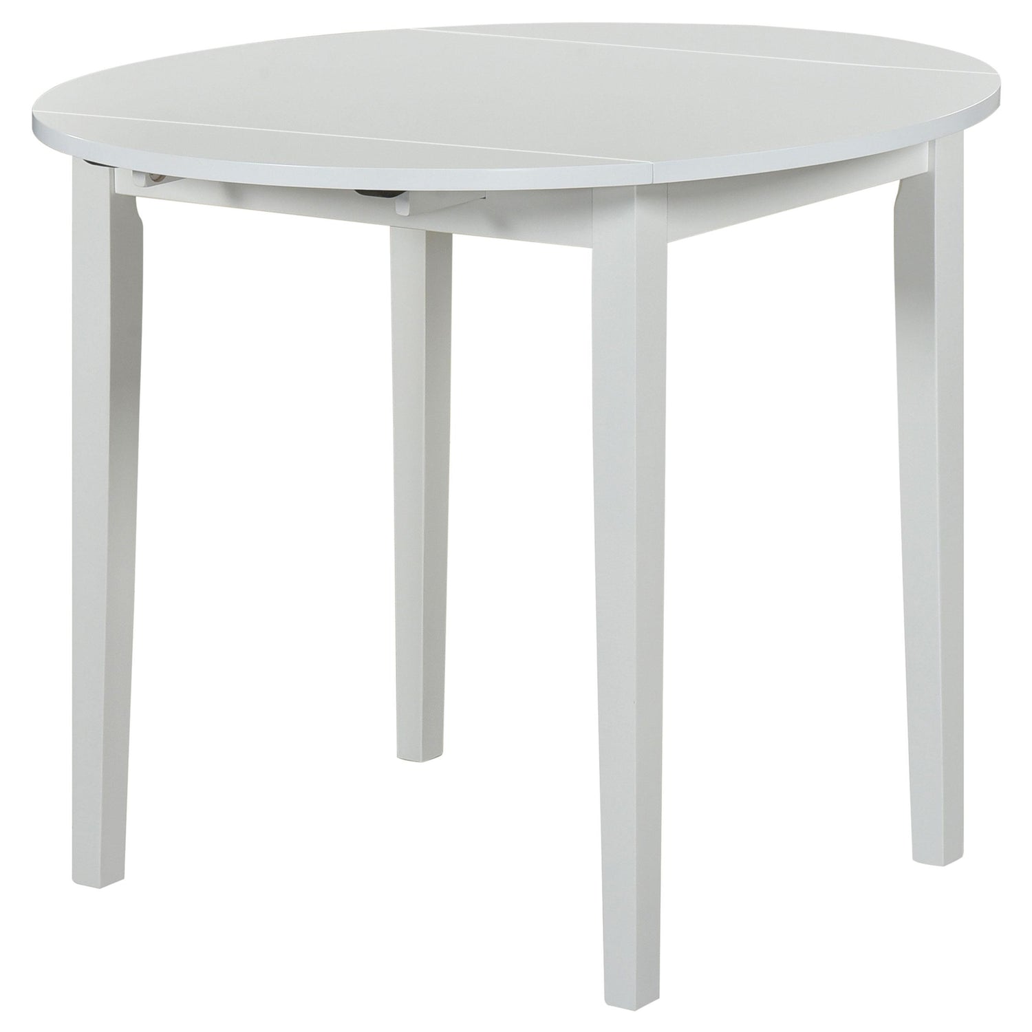 Bucknell 3-piece Round Drop Leaf Dining Table Set White - 130005WHT
