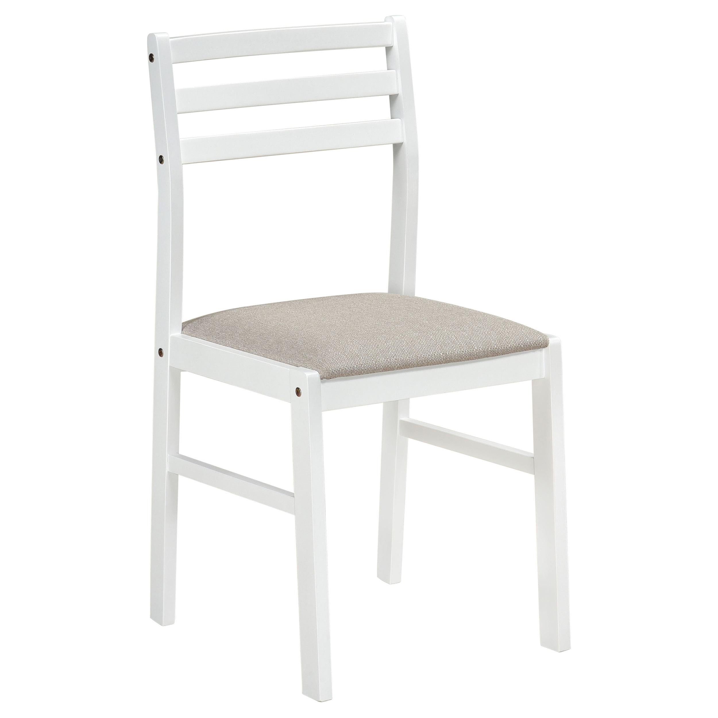 Bucknell 3-piece Round Drop Leaf Dining Table Set White - 130005WHT