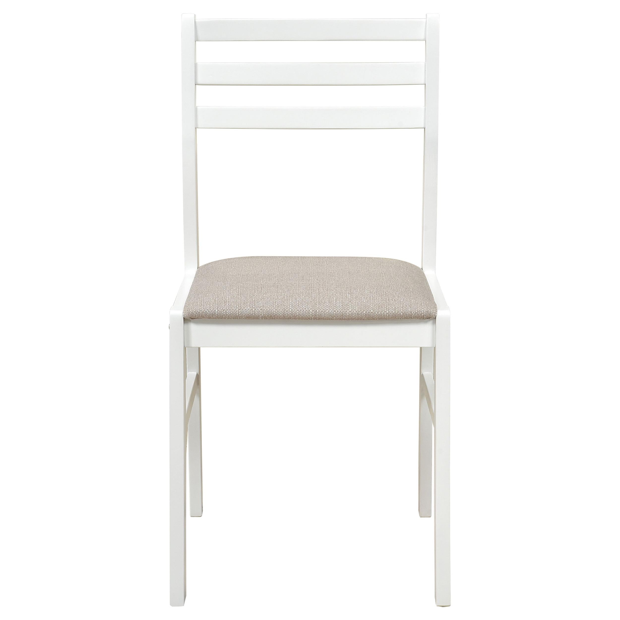 Bucknell 3-piece Round Drop Leaf Dining Table Set White - 130005WHT