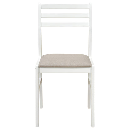 Bucknell 3-piece Round Drop Leaf Dining Table Set White - 130005WHT