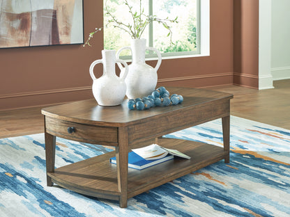Burkbyer Brown Coffee Table - T513-1