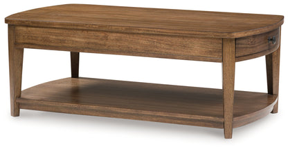 Burkbyer Brown Coffee Table - T513-1