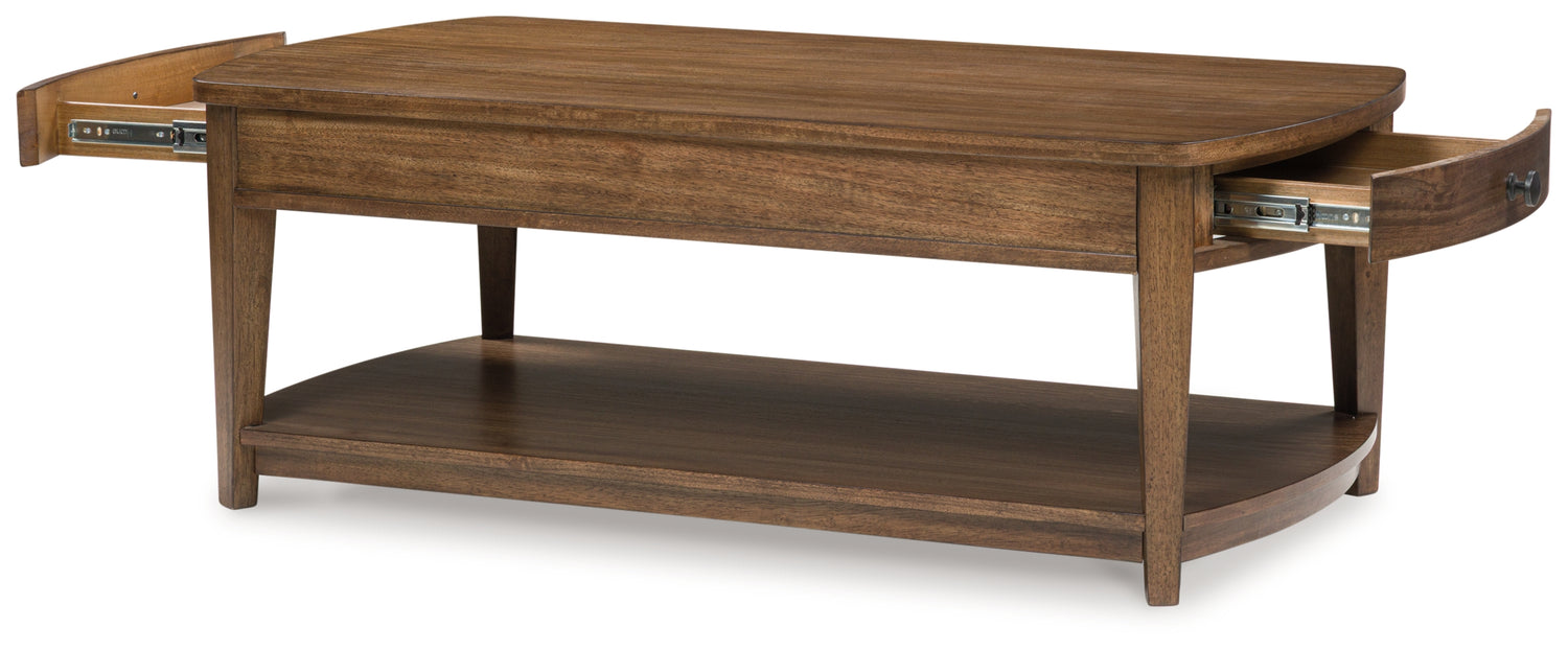 Burkbyer Brown Coffee Table - T513-1