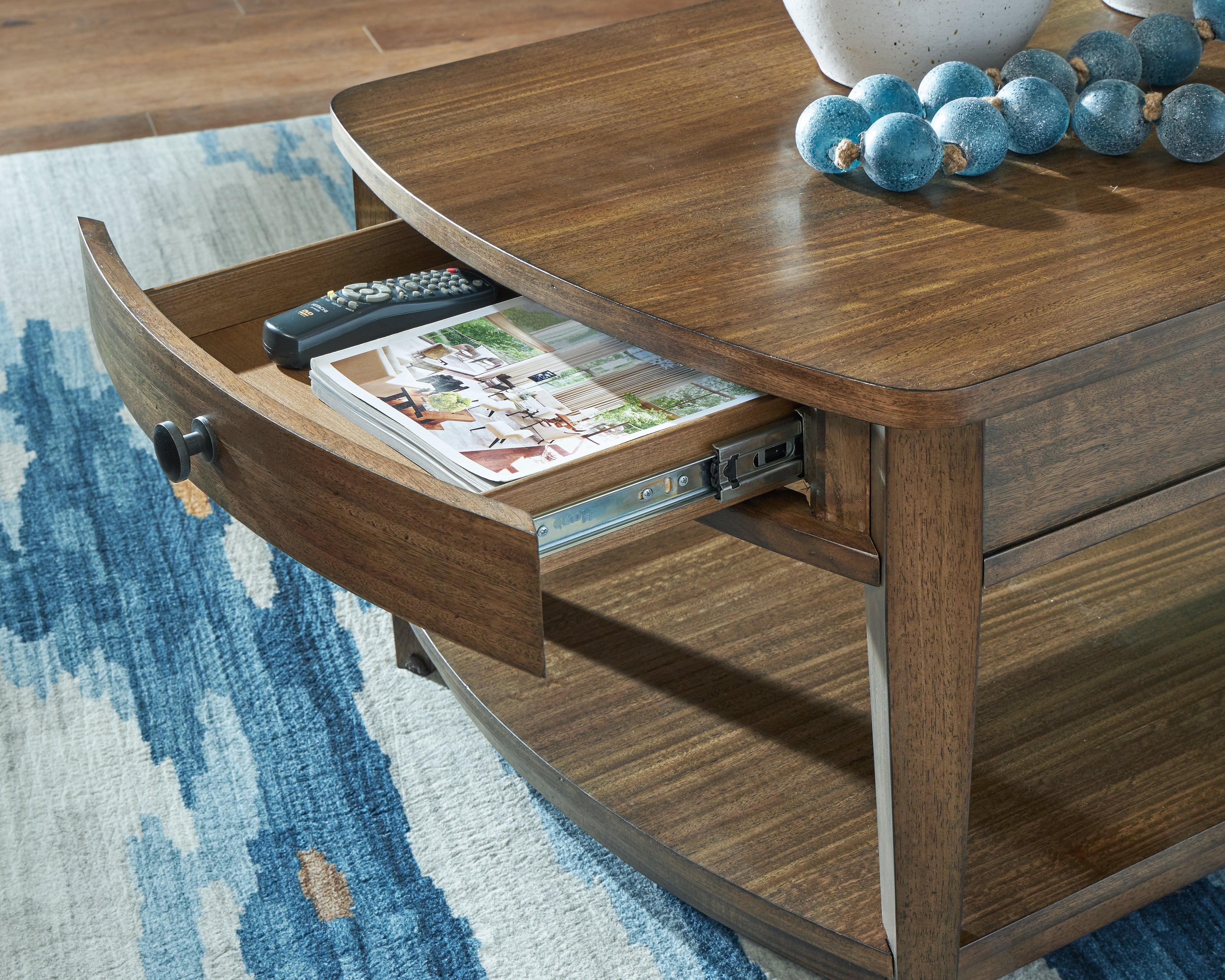 Burkbyer Brown Coffee Table - T513-1