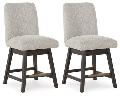 Burkhaus Beige/Dark Brown Counter Height Barstool, Set of 2 - D984-124 - Bien Home Furniture &amp; Electronics