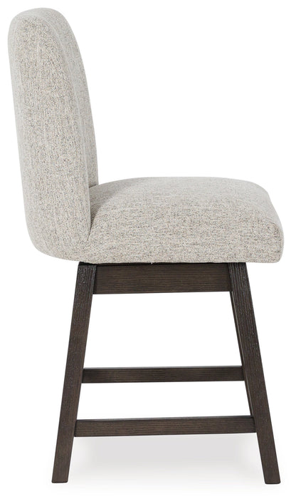 Burkhaus Beige/Dark Brown Counter Height Barstool, Set of 2 - D984-124 - Bien Home Furniture &amp; Electronics