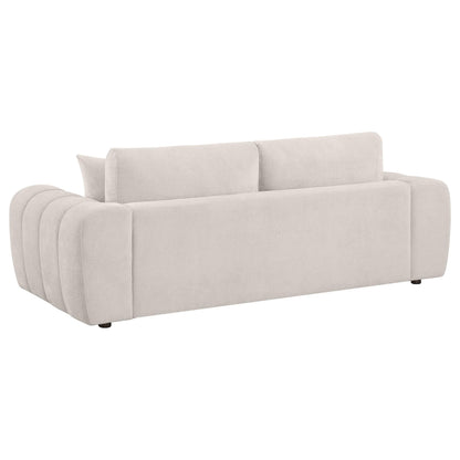 Burnett 2-piece Chenille Upholstered Sofa Set Ivory - 504955-S2