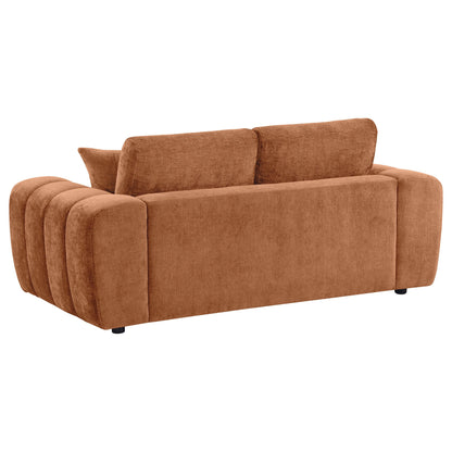 Burnett 3-piece Chenille Upholstered Sofa Set Burnt Orange - 504951-S3