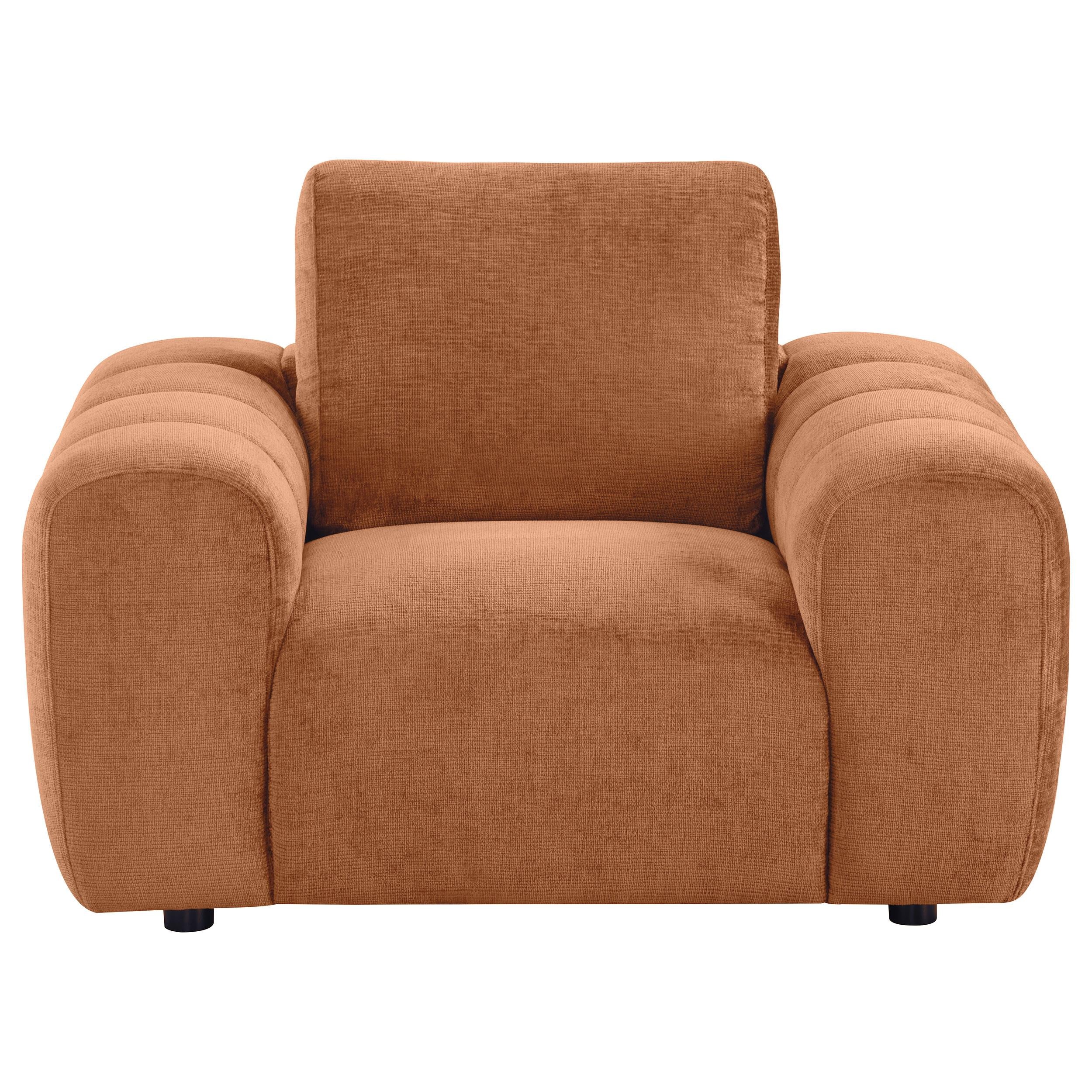 Burnett Chenille Upholstered Accent Chair Burnt Orange - 504953