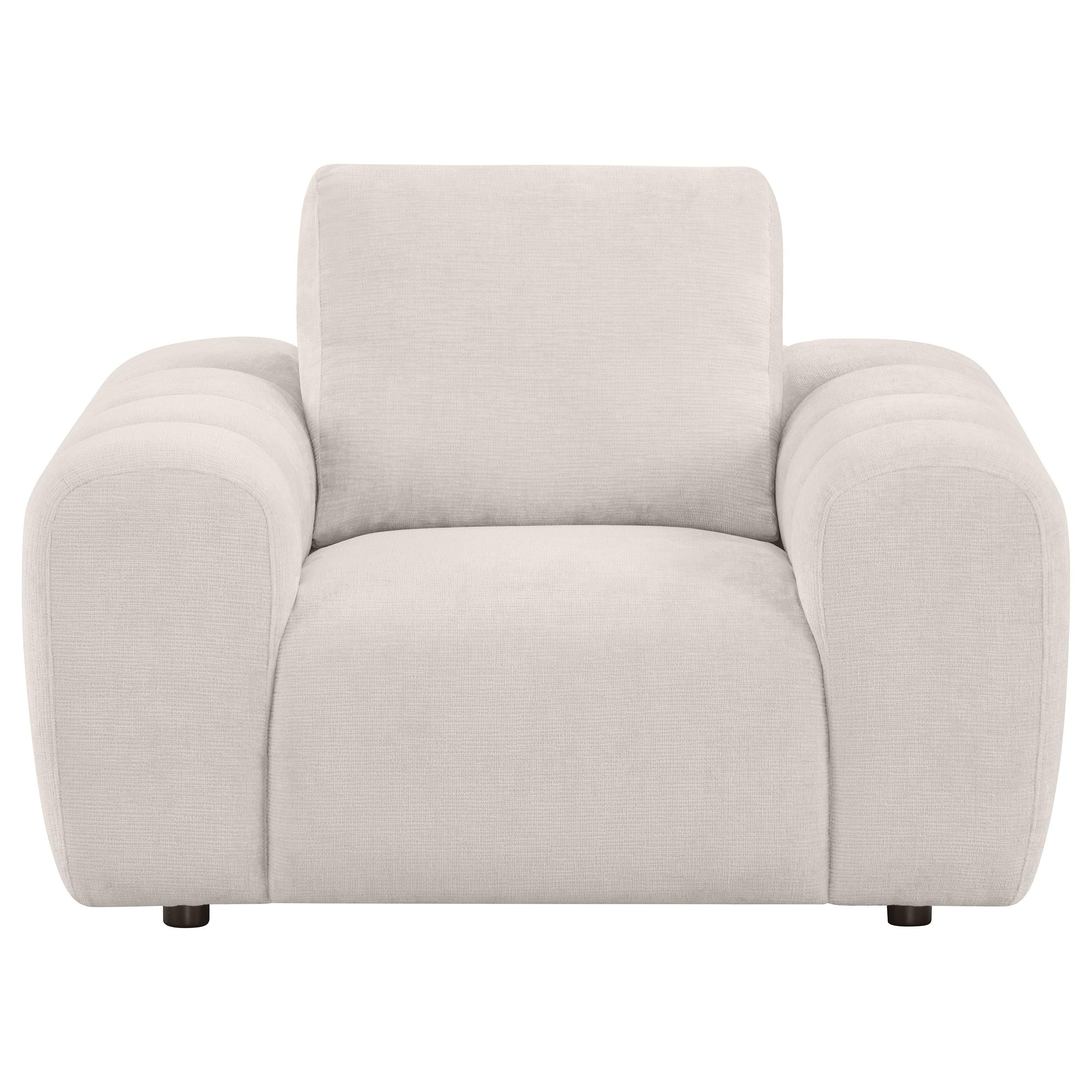 Burnett Chenille Upholstered Accent Chair Ivory - 504957