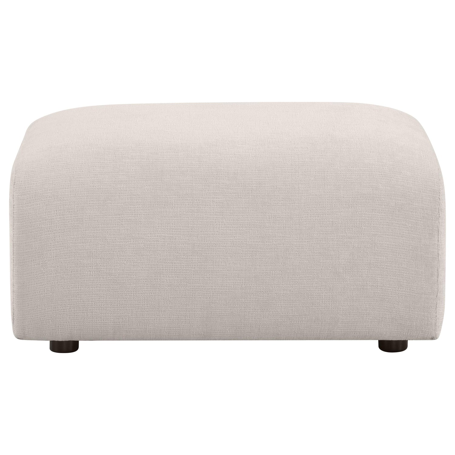 Burnett Chenille Upholstered Ottoman Ivory - 504958