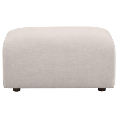 Burnett Chenille Upholstered Ottoman Ivory - 504958