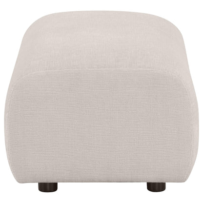 Burnett Chenille Upholstered Ottoman Ivory - 504958