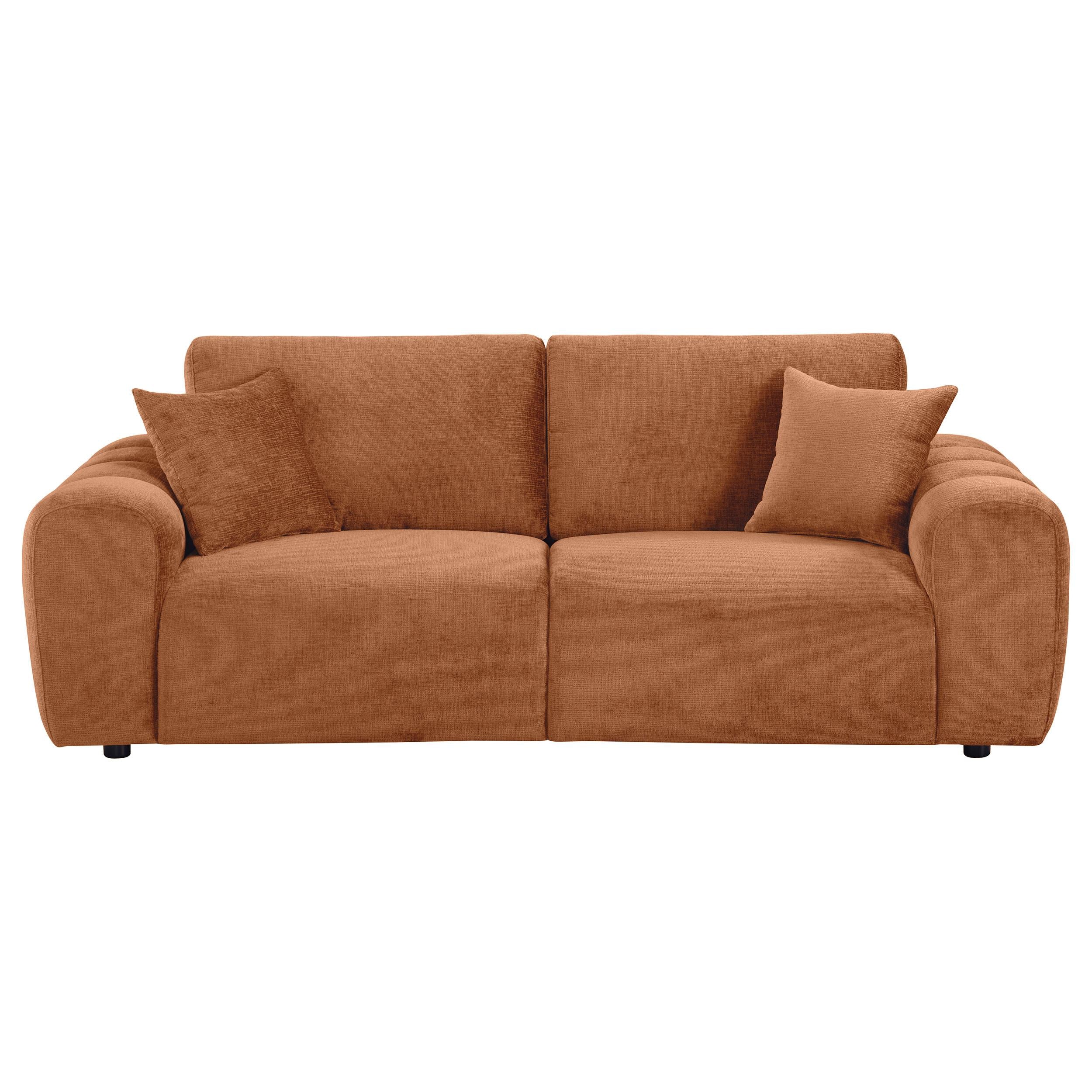 Burnett Chenille Upholstered Wide Arm Sofa Burnt Orange - 504951