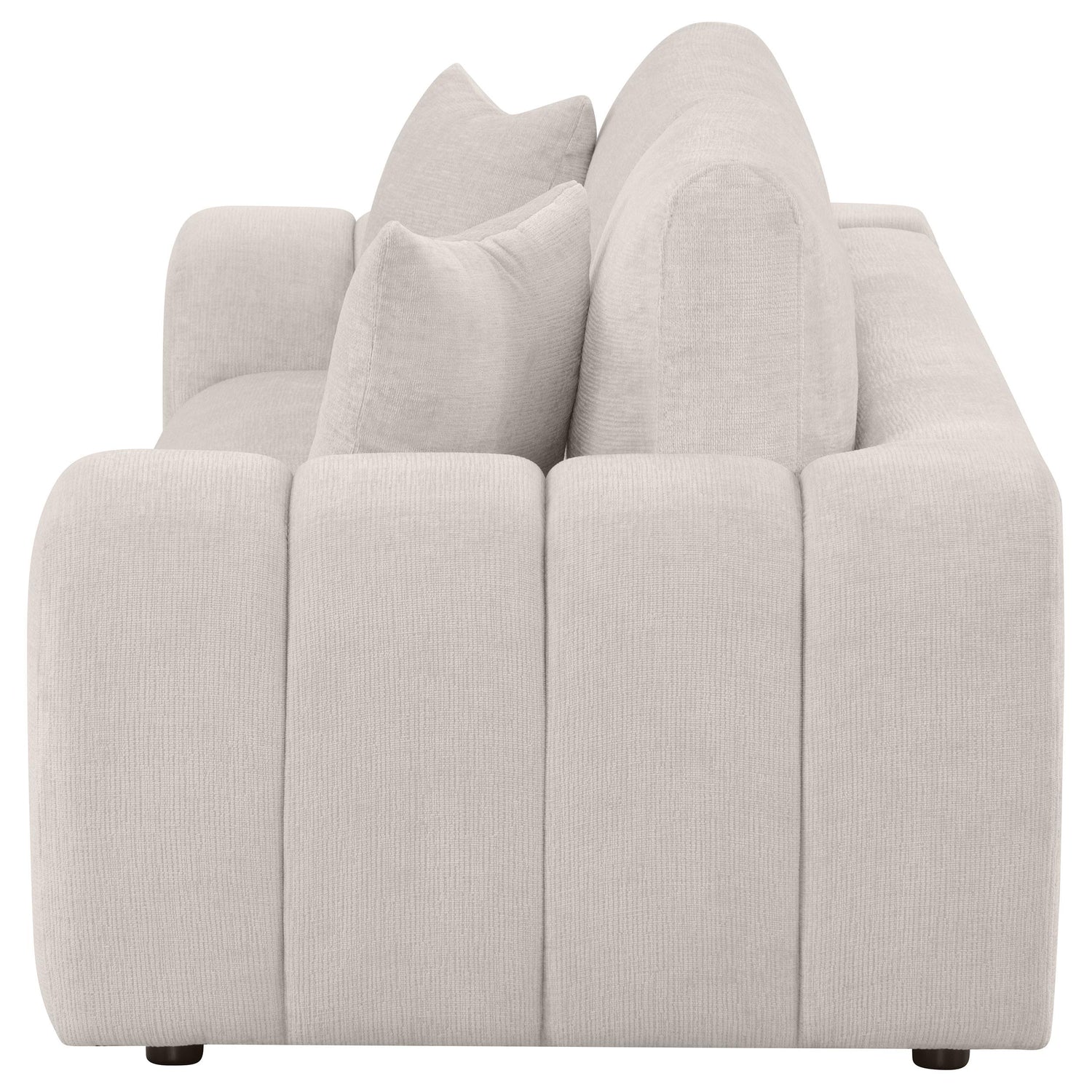 Burnett Chenille Upholstered Wide Arm Sofa Ivory - 504955