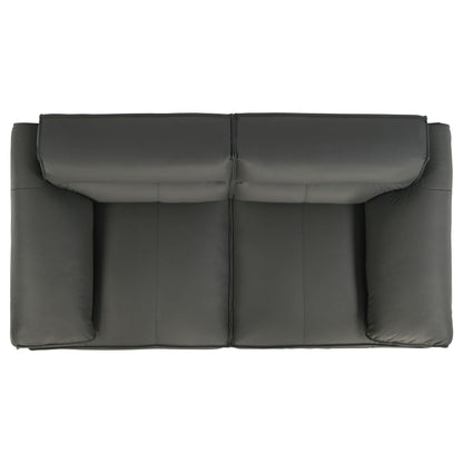 Buxton 2-piece Leather Upholstered Sofa Set Graphite - 509504-S2