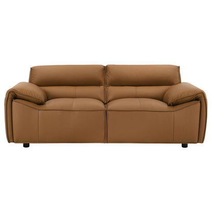 Buxton 2-piece Leather Upholstered Sofa Set Orange - 509501-S2