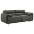 Buxton Top Grain Leather Upholstered Loveseat Graphite - 509505