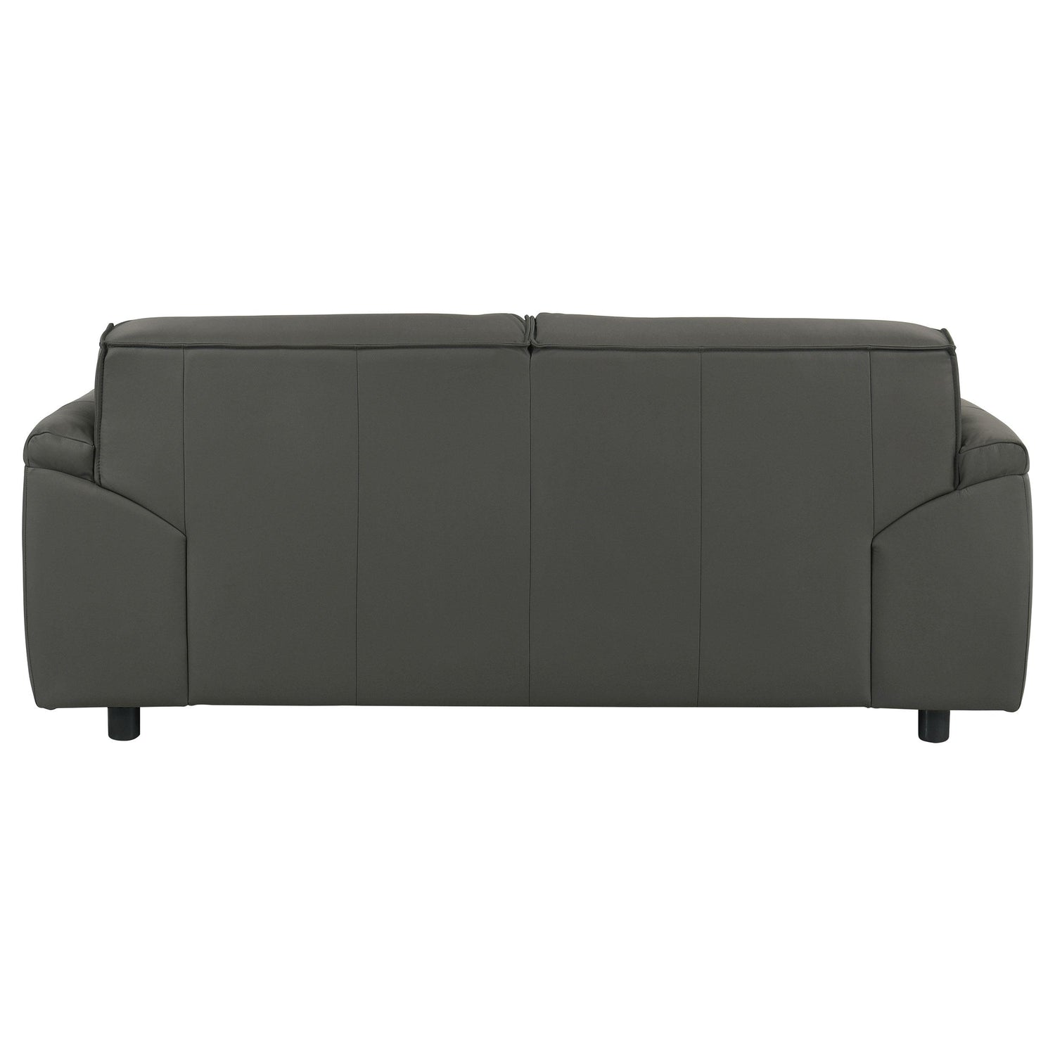 Buxton Top Grain Leather Upholstered Loveseat Graphite - 509505