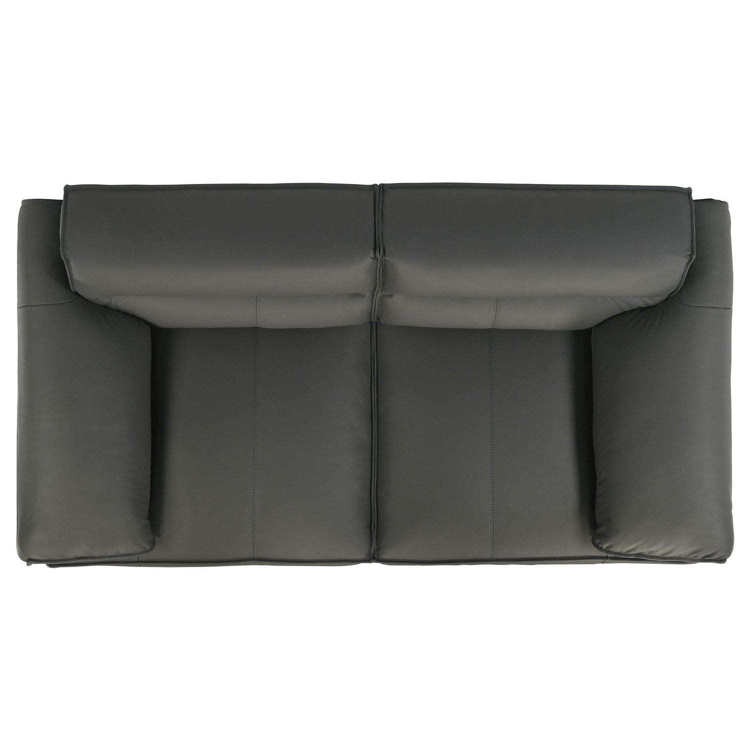 Buxton Top Grain Leather Upholstered Loveseat Graphite - 509505